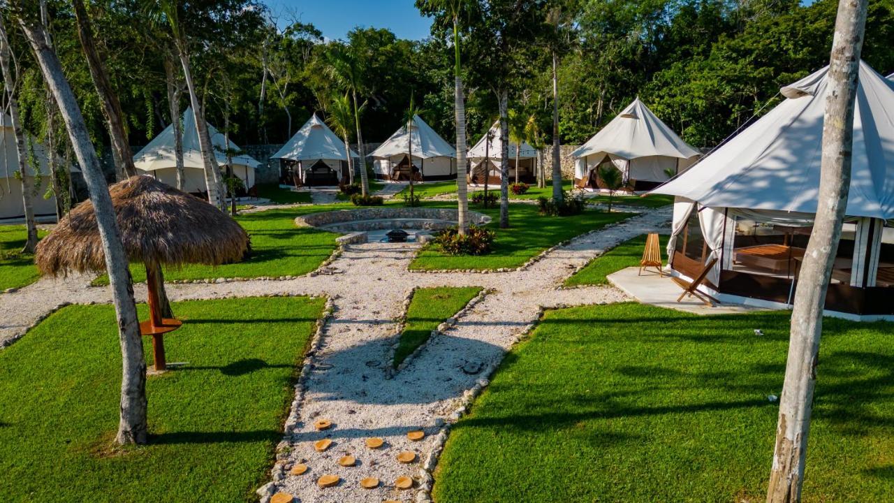 Hotel Xakluum Eco Glampings Puerto Morelos Exterior foto