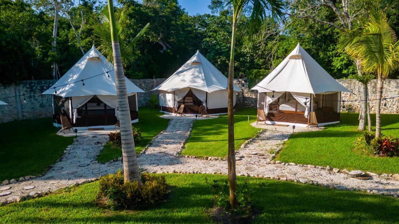 Hotel Xakluum Eco Glampings Puerto Morelos Exterior foto