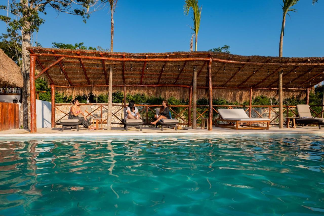 Hotel Xakluum Eco Glampings Puerto Morelos Exterior foto