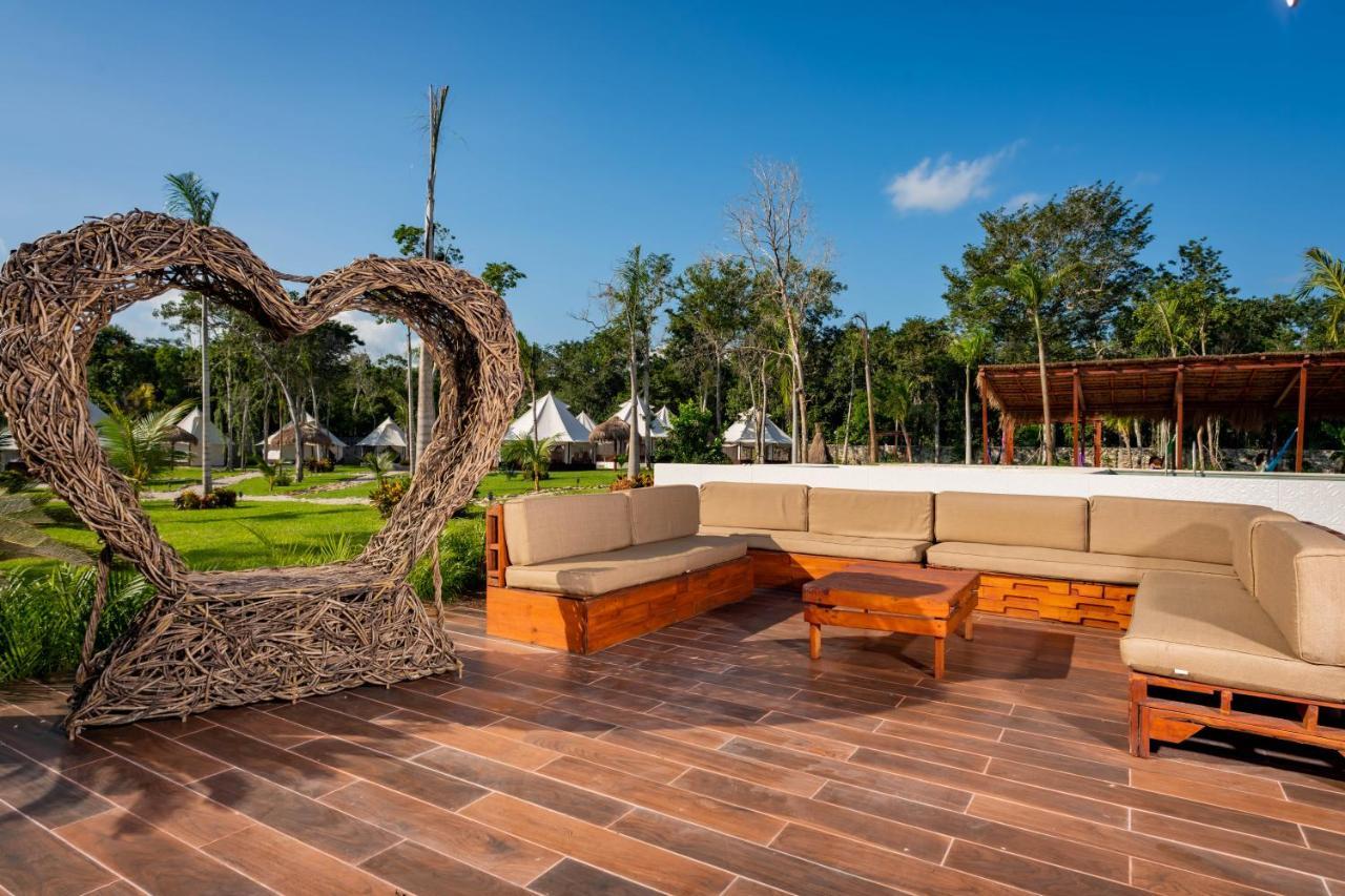 Hotel Xakluum Eco Glampings Puerto Morelos Exterior foto