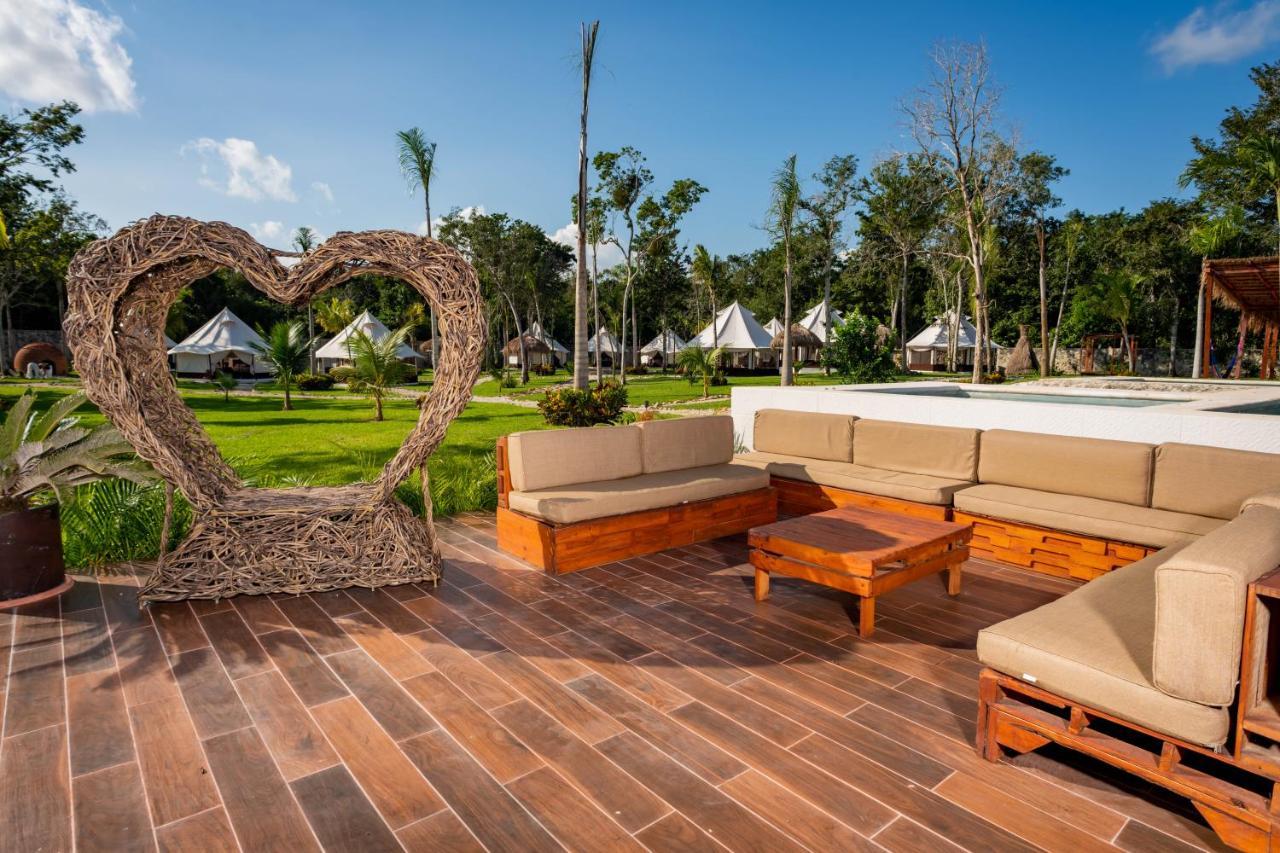Hotel Xakluum Eco Glampings Puerto Morelos Exterior foto