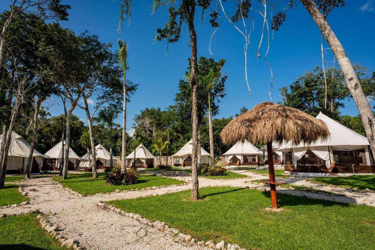 Hotel Xakluum Eco Glampings Puerto Morelos Exterior foto