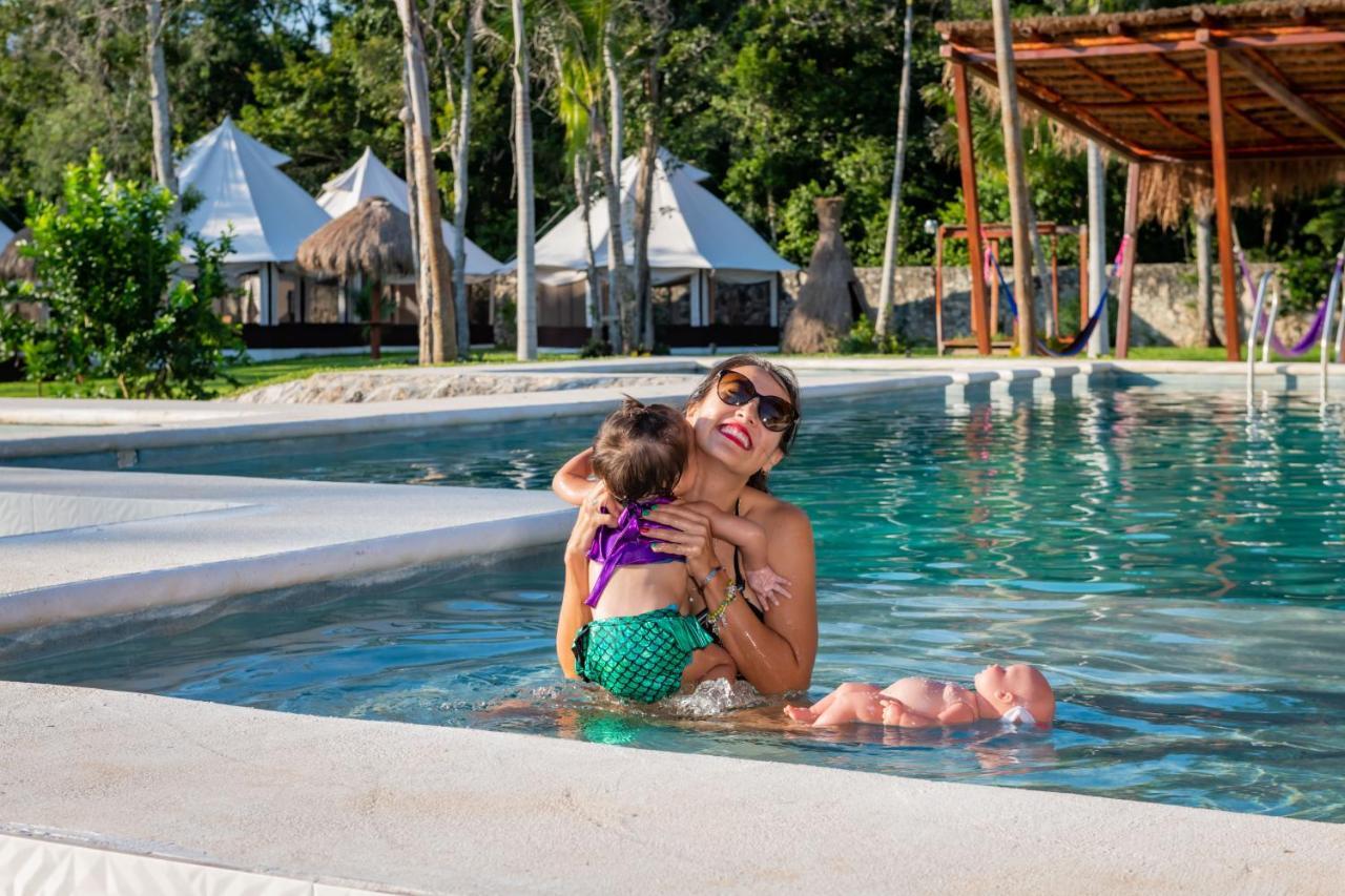 Hotel Xakluum Eco Glampings Puerto Morelos Exterior foto