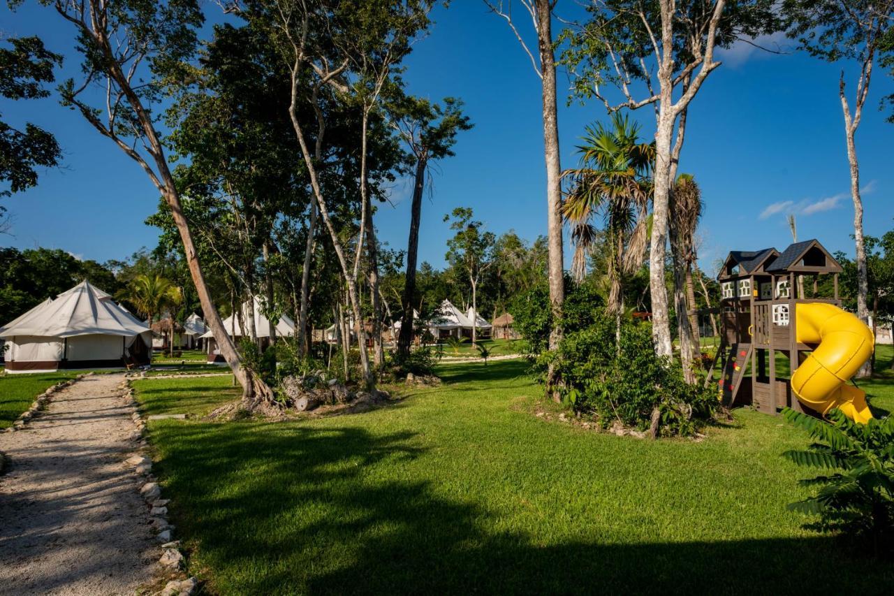 Hotel Xakluum Eco Glampings Puerto Morelos Exterior foto